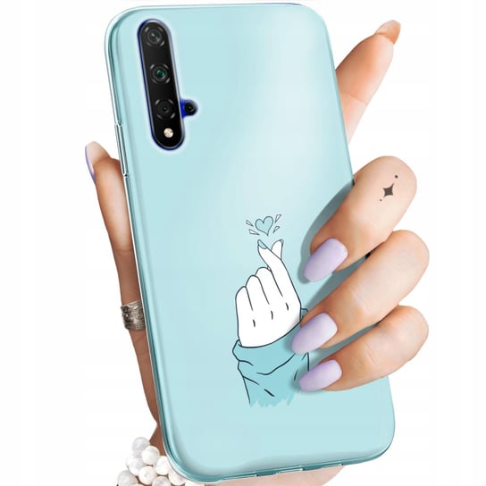 Etui Do Huawei Nova 5T / Honor 20 Wzory Niebieskie Blue Blau Obudowa Case Huawei