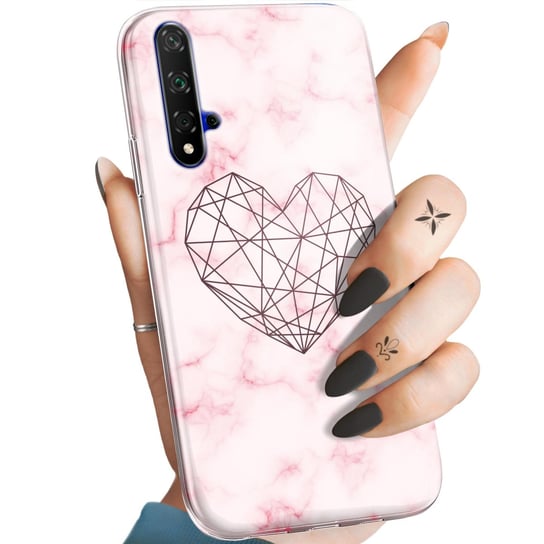 Etui Do Huawei Nova 5T / Honor 20 Wzory Serce Serduszka Miłość Obudowa Case Huawei