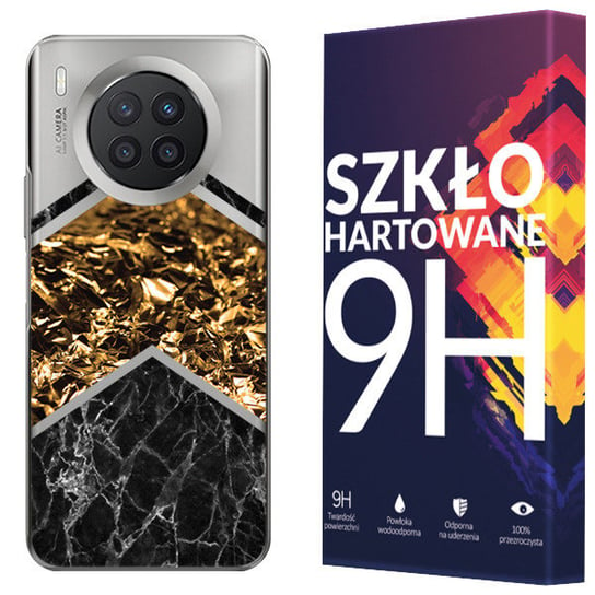 Etui Do Huawei Nova 8I Obudowa Marmur + Szkło 9H Kreatui