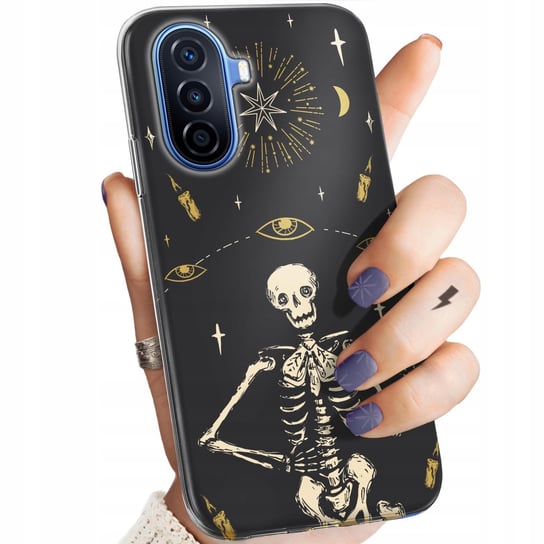 Etui Do Huawei Nova Y70 Wzory Czaszka Szkielety Memento Mori Gotyk Obudowa Huawei