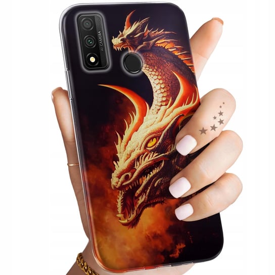 Etui Do Huawei P Smart 2020 Wzory Smoki Dragon Taniec Smoków Obudowa Case Huawei