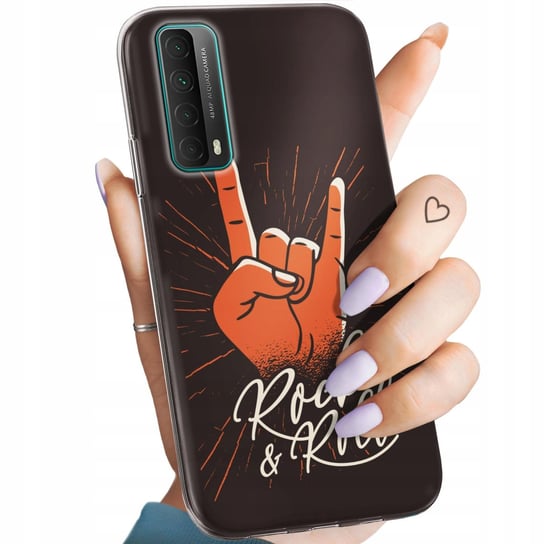 ETUI DO HUAWEI P SMART 2021 WZORY ROCKOWE ROCK ROCK AND ROLL GITARA PUNK Huawei