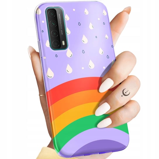 Etui Do Huawei P Smart 2021 Wzory Tęcza Rainbow Obudowa Pokrowiec Case Huawei