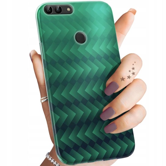 Etui Do Huawei P Smart Wzory Zielone Grassy Green Obudowa Pokrowiec Case Huawei