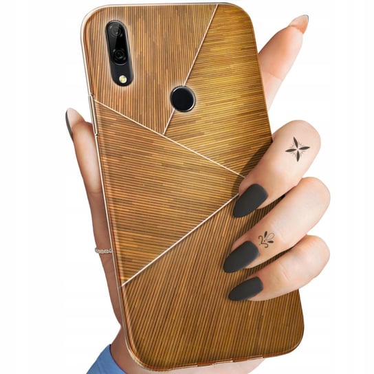 Etui Do Huawei P Smart Z Wzory Brązowe Drewniane Brown Obudowa Pokrowiec Huawei