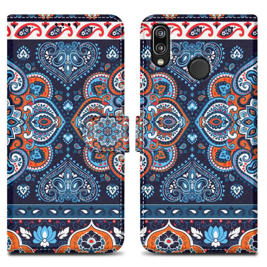 Etui Do Huawei P20 LITE 2018 / NOVA 3E Pokrowiec w Niebieska Mandala No. 1 Etui Case Cover Obudowa Ochronny Cadorabo Cadorabo