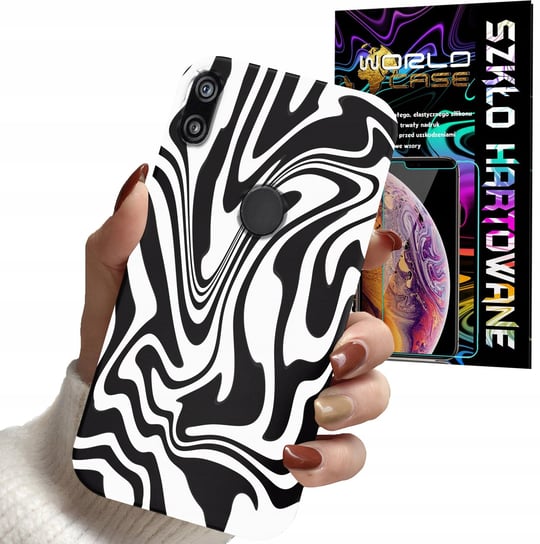 ETUI DO HUAWEI P20 LITE - ABSTRAKCJA ZEBRA MODNE WZORY DLA KOBIET +SZKŁO WORLD CASE