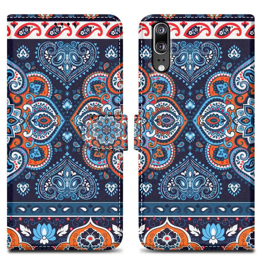 Etui Do Huawei P20 Pokrowiec w Niebieska Mandala No. 1 Etui Case Cover Obudowa Ochronny Cadorabo Cadorabo