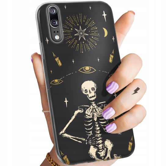 Etui Do Huawei P20 Wzory Czaszka Szkielety Memento Mori Gotyk Surrealizm Huawei