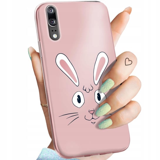 Etui Do Huawei P20 Wzory Królik Zając Bunny Obudowa Pokrowiec Case Huawei