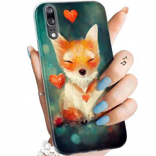 Etui Do Huawei P20 Wzory Liski Lisy Fox Obudowa Pokrowiec Case Huawei