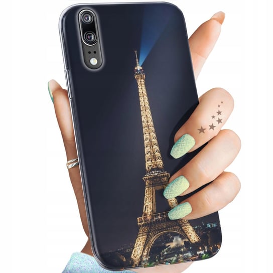 Etui Do Huawei P20 Wzory Paryż Francja Eiffel Obudowa Pokrowiec Case Huawei