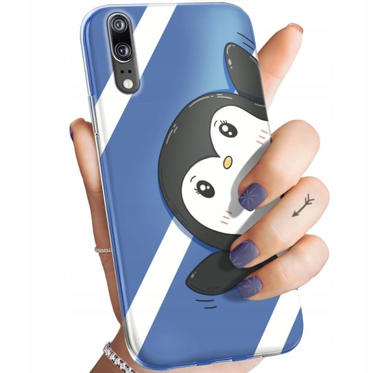 Etui Do Huawei P20 Wzory Pingwinek Pingwin Happy Feet Obudowa Pokrowiec Huawei