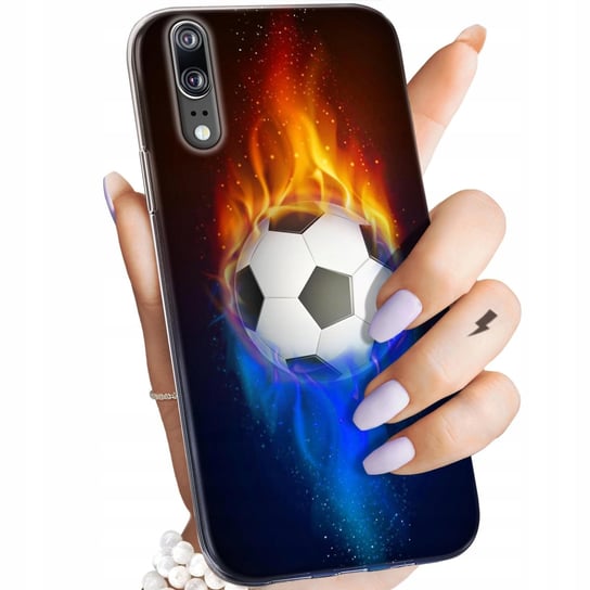 Etui Do Huawei P20 Wzory Sport Piłkarskie Piłka Nożna Obudowa Pokrowiec Huawei