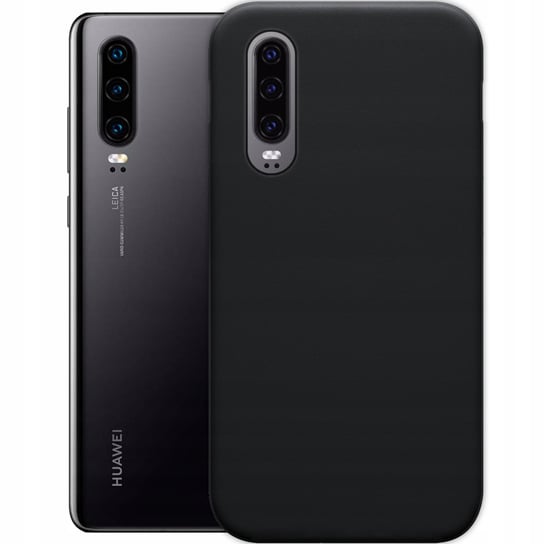 Etui Do Huawei P30 Gumowe Obudowa Czarne Matowe Silikon Pokrowiec Slim Case Huawei
