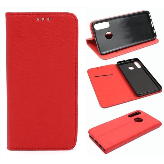 Etui Do Huawei P30 Lite Mar-L21 Smart Magnet Czerwony Case Pokrowiec GSM-HURT