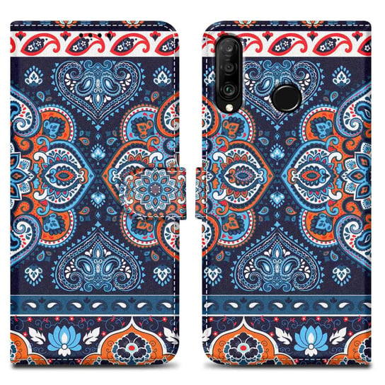 Etui Do Huawei P30 LITE Pokrowiec w Niebieska Mandala No. 1 Etui Case Cover Obudowa Ochronny Cadorabo Cadorabo