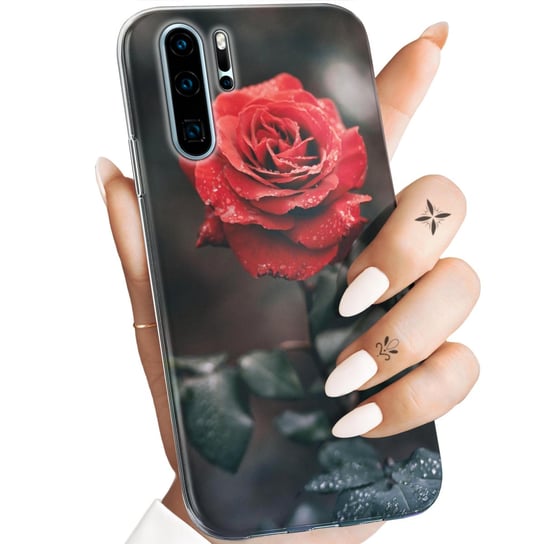 Etui Do Huawei P30 Pro Wzory Róża Z Różą Rose Obudowa Pokrowiec Case Huawei