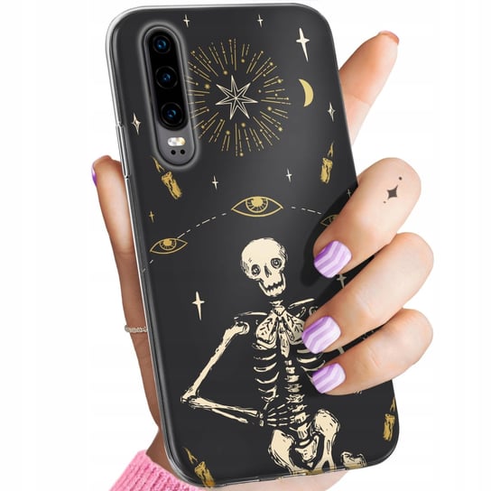 Etui Do Huawei P30 Wzory Czaszka Szkielety Memento Mori Gotyk Surrealizm Huawei