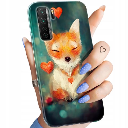 Etui Do Huawei P40 Lite 5G Wzory Liski Lisy Fox Obudowa Pokrowiec Case Huawei