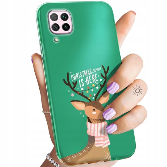 Etui Do Huawei P40 Lite 5G Wzory Świąteczne Christmass Święta Obudowa Case Huawei