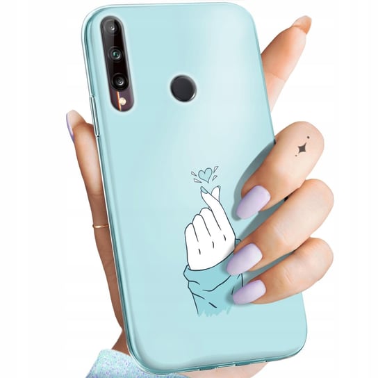 Etui Do Huawei P40 Lite E Wzory Niebieskie Blue Blau Obudowa Pokrowiec Case Huawei