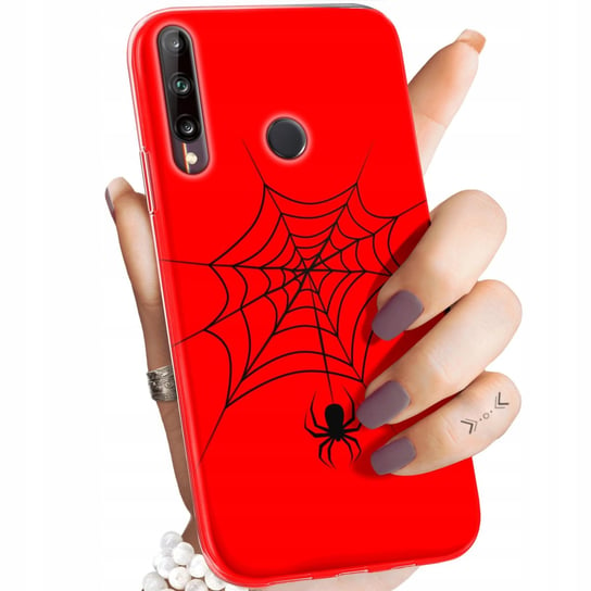 Etui Do Huawei P40 Lite E Wzory Pająk Spider Pajęczyna Obudowa Pokrowiec Huawei