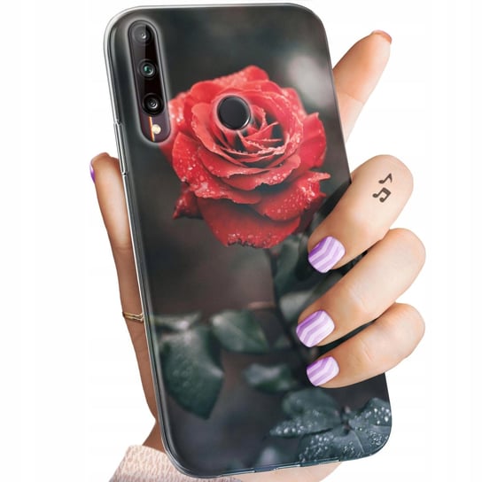 Etui Do Huawei P40 Lite E Wzory Róża Z Różą Rose Obudowa Pokrowiec Case Huawei