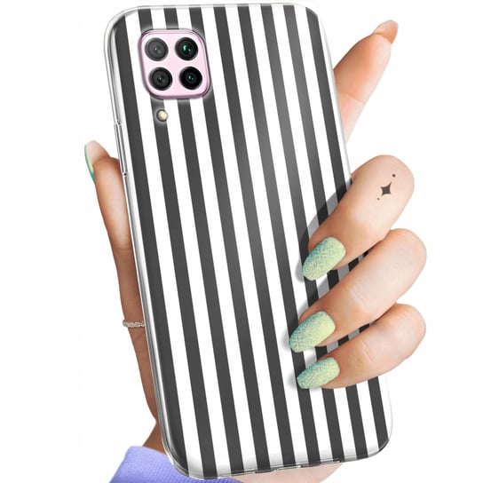 ETUI DO HUAWEI P40 LITE WZORY PASKI LINIE FALE OBUDOWA POKROWIEC CASE Huawei