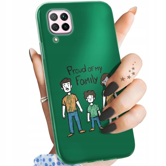 Etui Do Huawei P40 Lite Wzory Rodzina Familia Dom Obudowa Pokrowiec Case Huawei