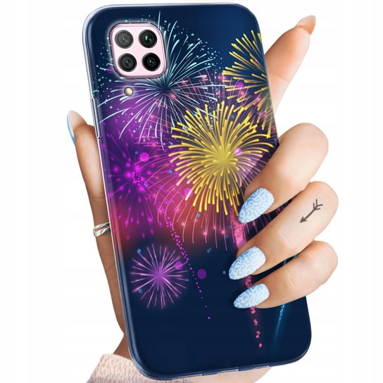 ETUI DO HUAWEI P40 LITE WZORY SYLWESTER IMPREZA NOWY ROK OBUDOWA POKROWIEC Huawei