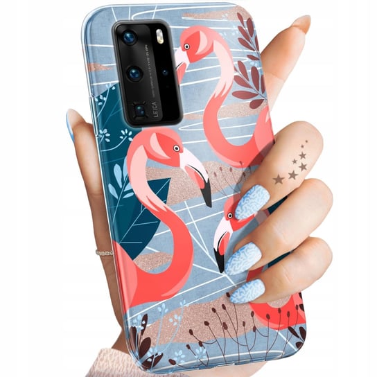 ETUI DO HUAWEI P40 PRO WZORY FLAMING FLAMINGI PTAKI OBUDOWA POKROWIEC CASE Huawei