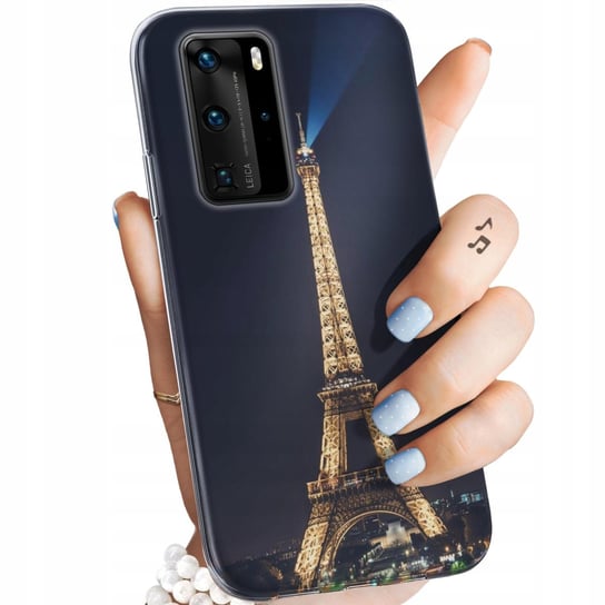 Etui Do Huawei P40 Pro Wzory Paryż Francja Eiffel Obudowa Pokrowiec Case Huawei