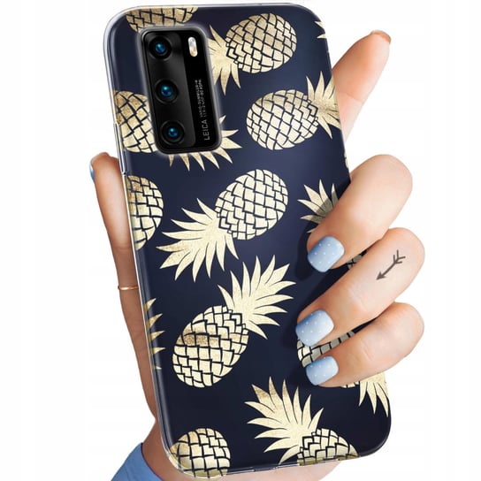 ETUI DO HUAWEI P40 WZORY ANANAS OWOCE EGZOTYCZNE OBUDOWA POKROWIEC CASE Huawei