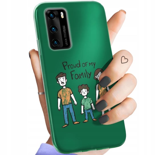 ETUI DO HUAWEI P40 WZORY RODZINA FAMILIA DOM OBUDOWA POKROWIEC CASE Huawei