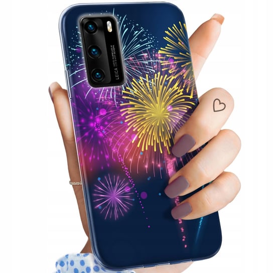 ETUI DO HUAWEI P40 WZORY SYLWESTER IMPREZA NOWY ROK OBUDOWA POKROWIEC CASE Huawei