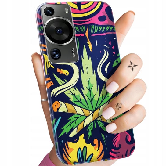 ETUI DO HUAWEI P60 / P60 PRO WZORY GANJA MARIHUANA CANNABIS ZIOŁO OBUDOWA Huawei