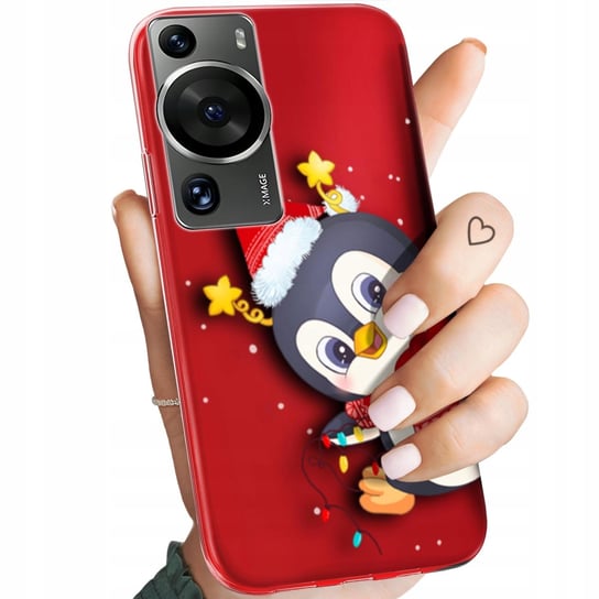 ETUI DO HUAWEI P60 / P60 PRO WZORY ŚWIĘTA CHRISTMAS MIKOŁAJ PINGWIN OBUDOWA Huawei