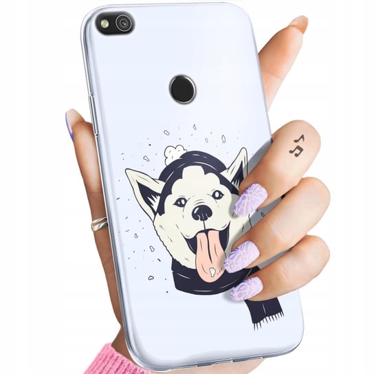 ETUI DO HUAWEI P8 LITE WZORY HUSKY PSY PIESKI OBUDOWA POKROWIEC CASE Huawei