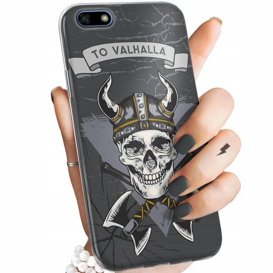 ETUI DO HUAWEI Y5 2018 WZORY WIKINGOWIE VIKING RUNY ODYN OBUDOWA POKROWIEC Huawei