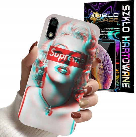 ETUI DO HUAWEI Y5 2019 - Monroe MODNE KOBIECE WZORY + SZKŁO WORLD CASE