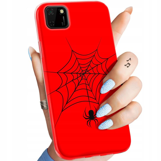 Etui Do Huawei Y5P Wzory Pająk Spider Pajęczyna Obudowa Pokrowiec Case Huawei