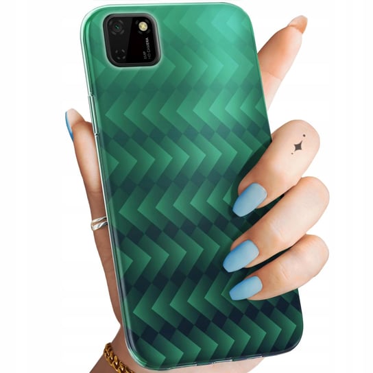 Etui Do Huawei Y5P Wzory Zielone Grassy Green Obudowa Pokrowiec Case Huawei