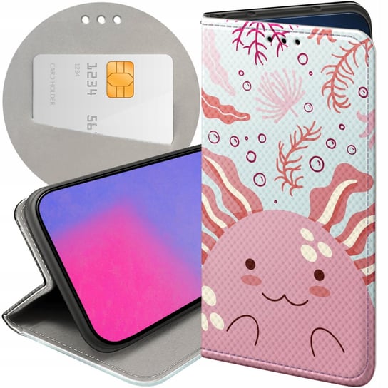 ETUI DO HUAWEI Y6 2017 / Y5 2017 WZORY AXOLOTL AKSOLOTL Z AKSOLOTLEM CASE Huawei