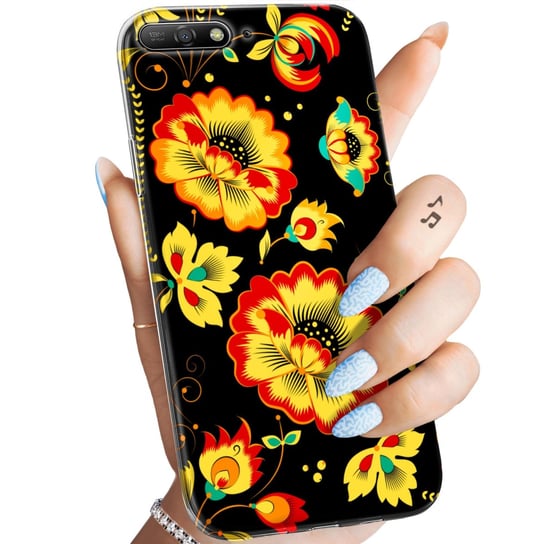 ETUI DO HUAWEI Y6 2018 WZORY FOLK LUDOWE FOLKLORYSTYCZNE OBUDOWA POKROWIEC Huawei