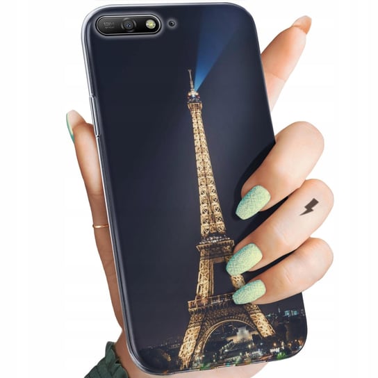 Etui Do Huawei Y6 2018 Wzory Paryż Francja Eiffel Obudowa Pokrowiec Case Huawei
