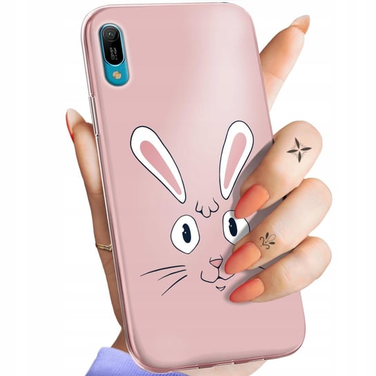 Etui Do Huawei Y6 2019 Wzory Królik Zając Bunny Obudowa Pokrowiec Case Huawei