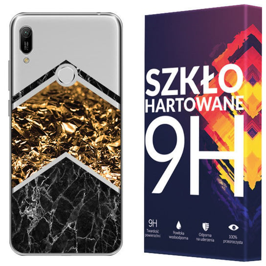 Etui Do Huawei Y6 Prime 2019 Marmur Nadruk +Szkło Kreatui