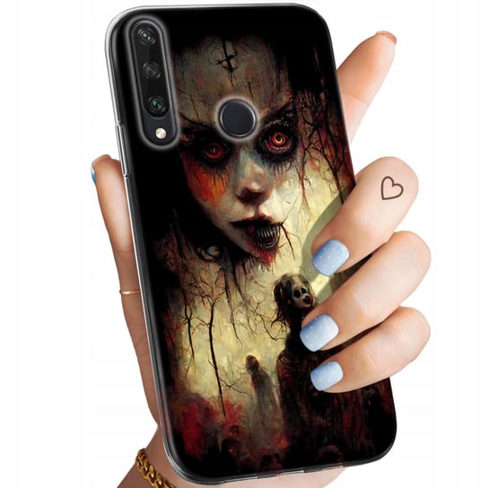 ETUI DO HUAWEI Y6P WZORY HALLOWEEN ZOMBIE DYNIE CZASZKI CZAROWNICE WAMPIRY Huawei