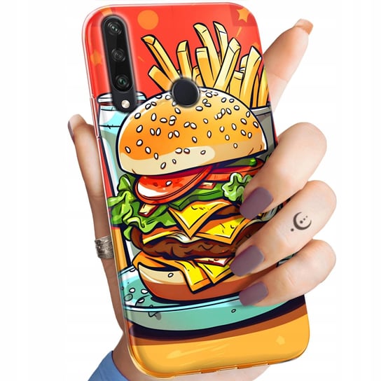 Etui Do Huawei Y6P Wzory Hamburger Burgery Fast-Food Jedzenie Obudowa Case Huawei